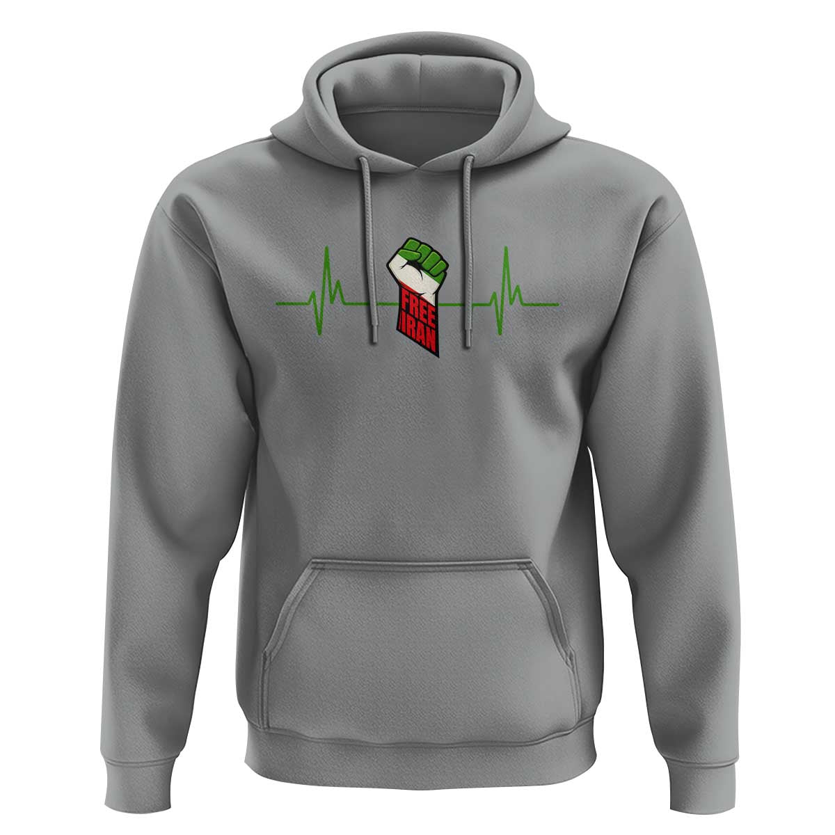 Free Iran Hoodie Patriotic Heartbeat Flag Movement Gift
