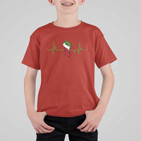 Free Iran T Shirt For Kid Patriotic Heartbeat Flag Movement Gift
