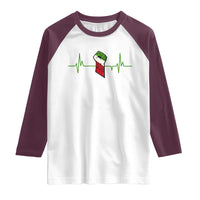Free Iran Raglan Shirt Patriotic Heartbeat Flag Movement Gift