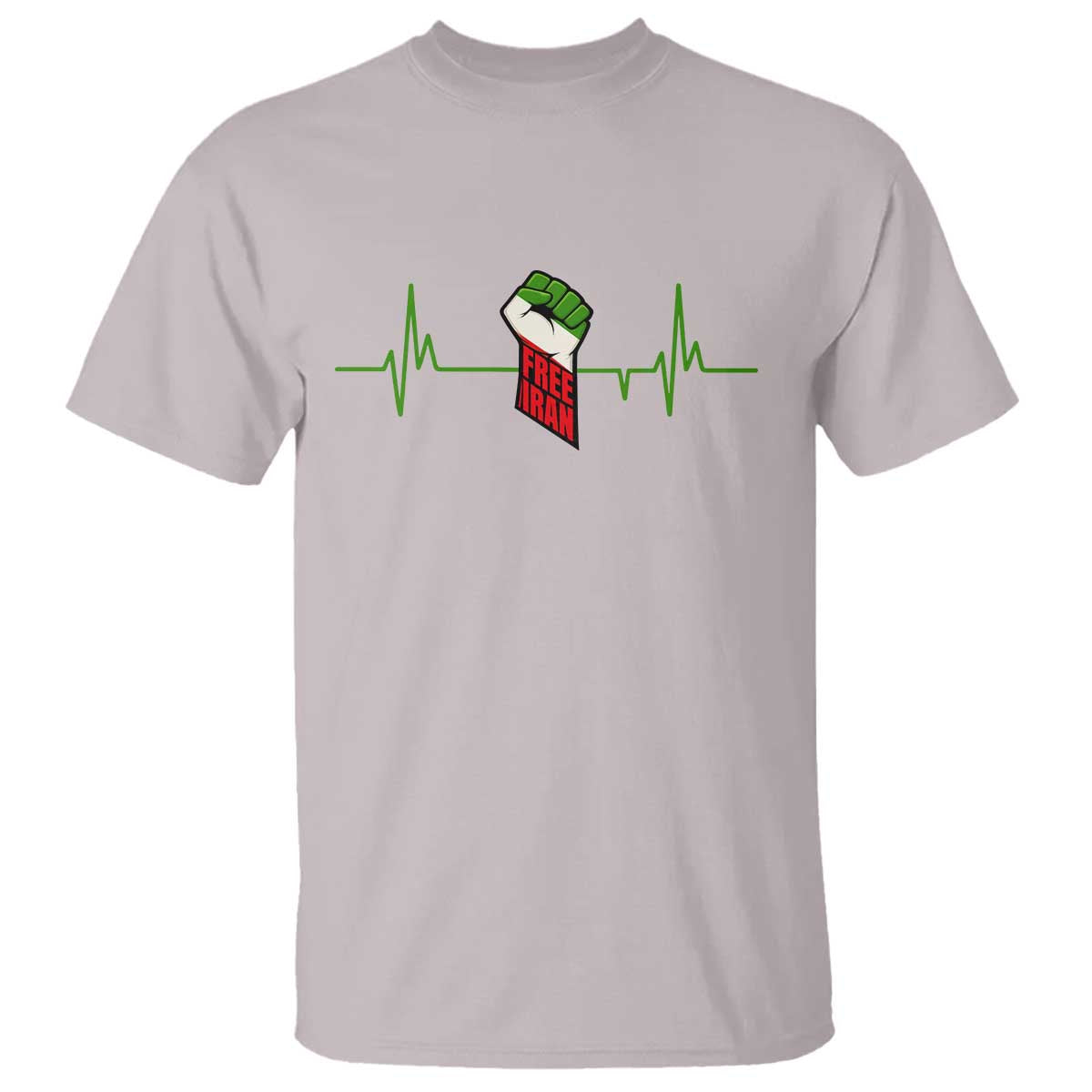 Free Iran T Shirt Patriotic Heartbeat Flag Movement Gift