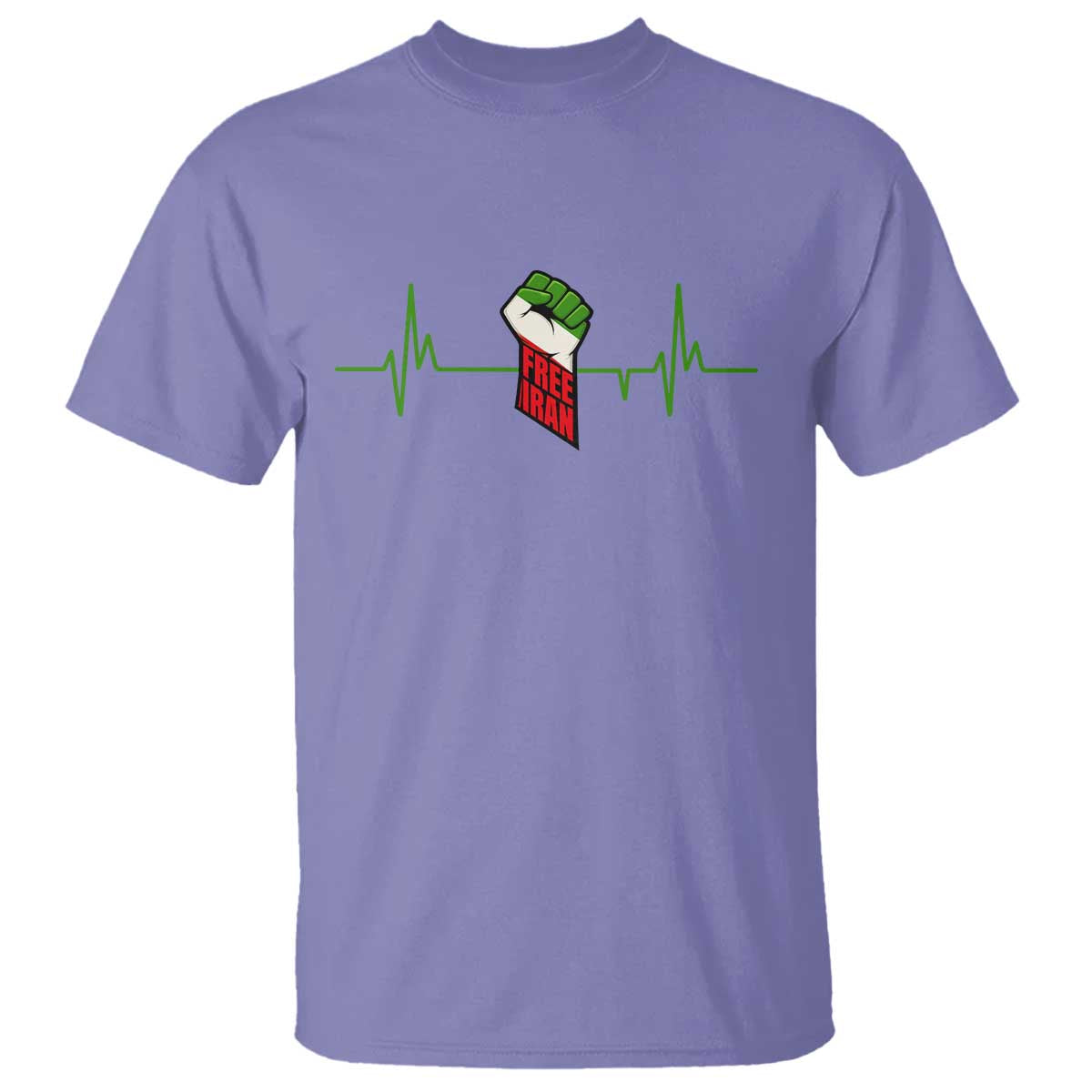 Free Iran T Shirt Patriotic Heartbeat Flag Movement Gift
