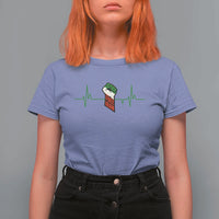 Free Iran T Shirt For Women Patriotic Heartbeat Flag Movement Gift
