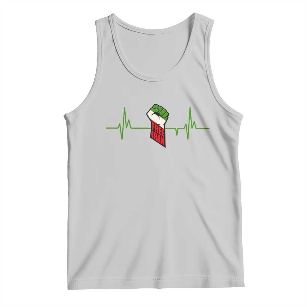 Free Iran Tank Top Patriotic Heartbeat Flag Movement Gift