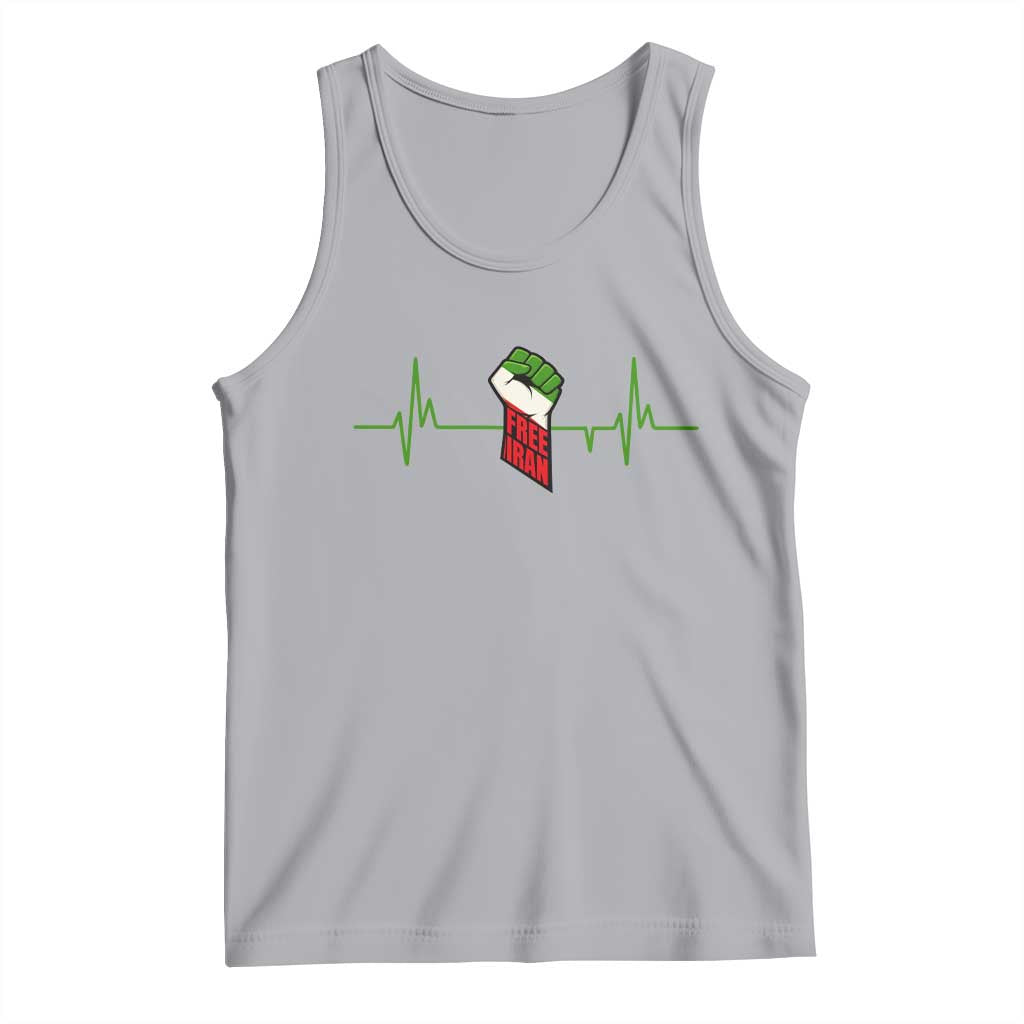 Free Iran Tank Top Patriotic Heartbeat Flag Movement Gift