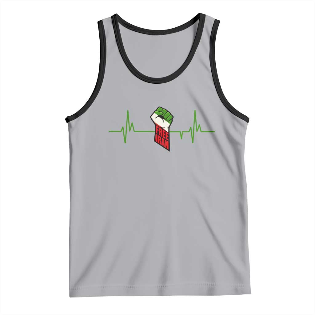 Free Iran Tank Top Patriotic Heartbeat Flag Movement Gift