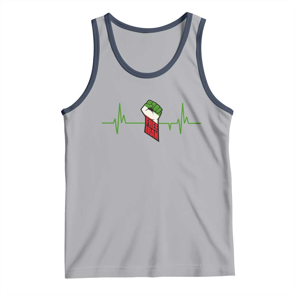 Free Iran Tank Top Patriotic Heartbeat Flag Movement Gift