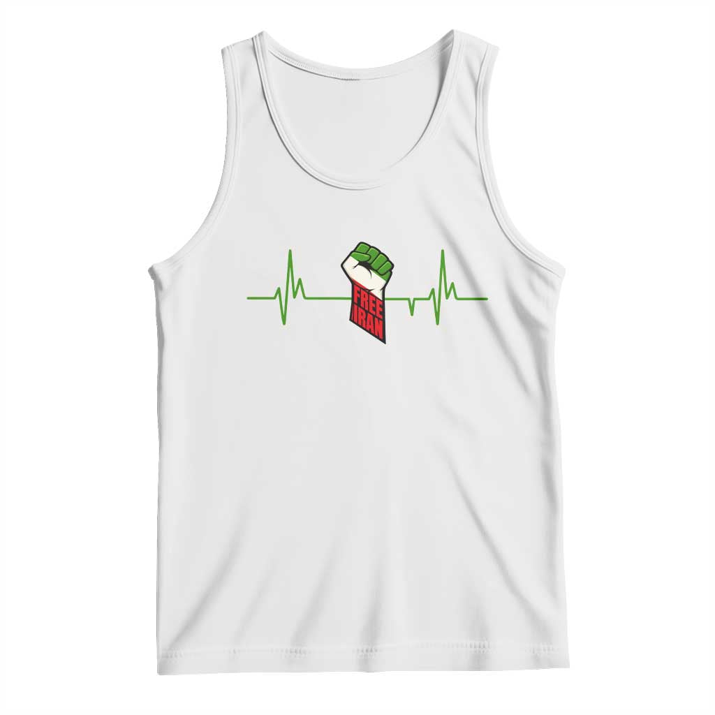 Free Iran Tank Top Patriotic Heartbeat Flag Movement Gift