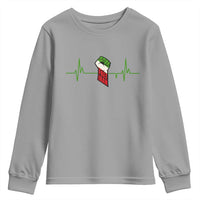 Free Iran Youth Sweatshirt Patriotic Heartbeat Flag Movement Gift