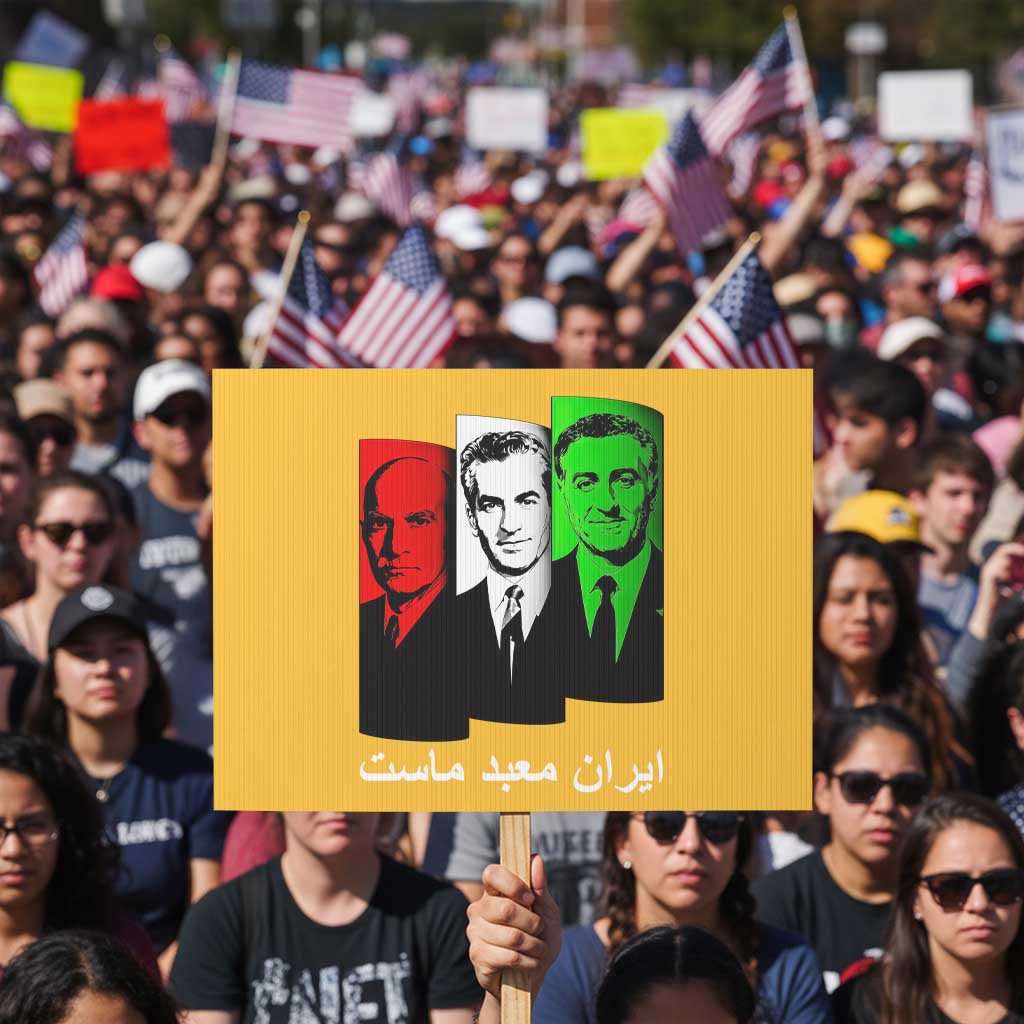 Pahlavi Kings Of Iran Protest Sign Iran Is Our Temple Patriotic Resistance