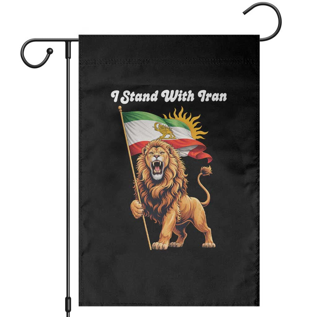 I Stand With Iran Garden Flag Freedom Lion Patriotic Resistance Gift
