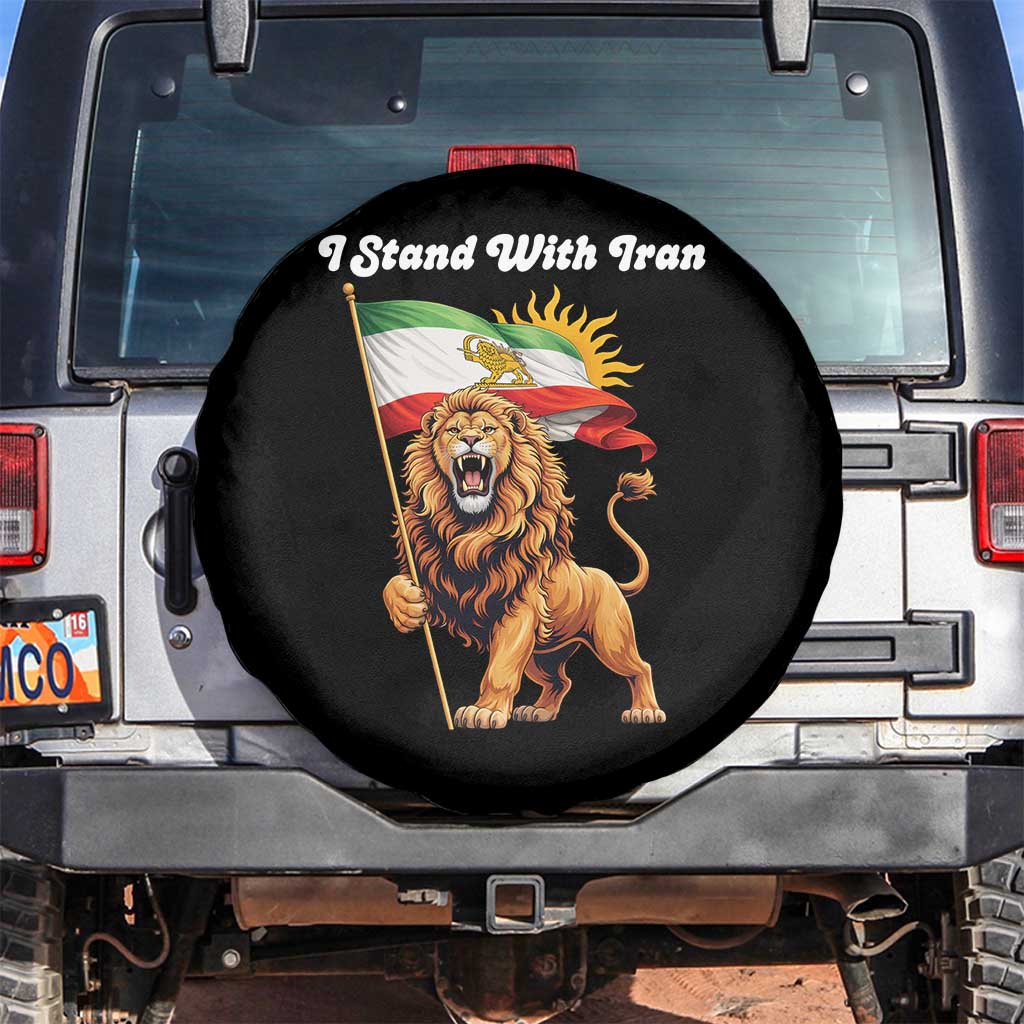 I Stand With Iran Spare Tire Cover Freedom Lion Patriotic Resistance Gift