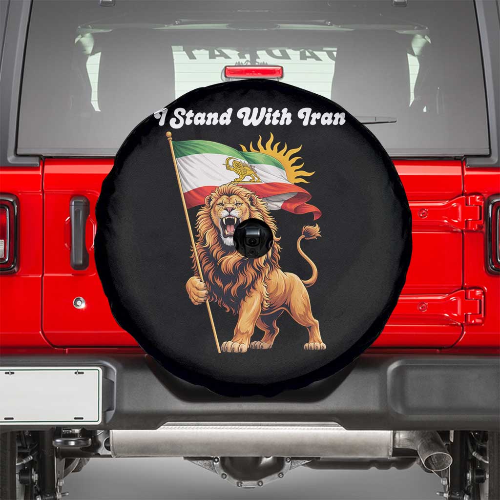 I Stand With Iran Spare Tire Cover Freedom Lion Patriotic Resistance Gift