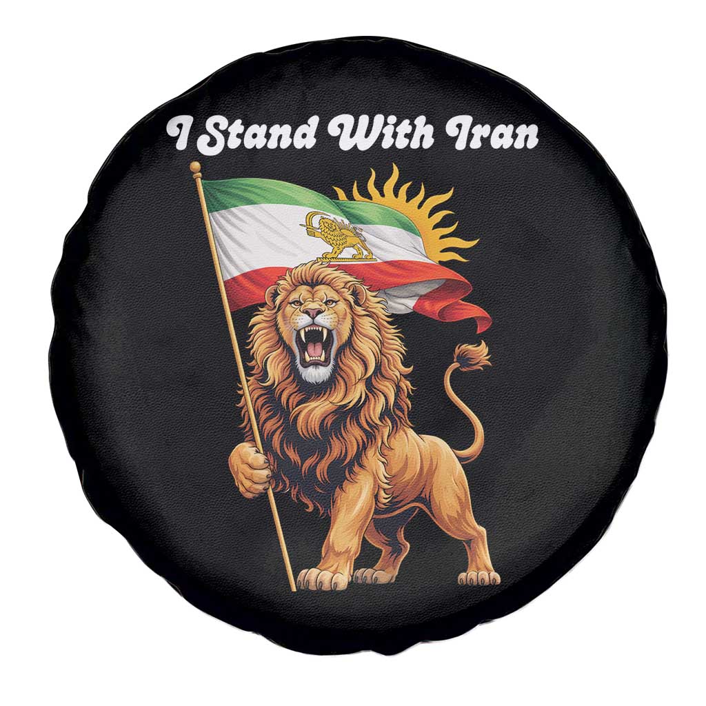 I Stand With Iran Spare Tire Cover Freedom Lion Patriotic Resistance Gift