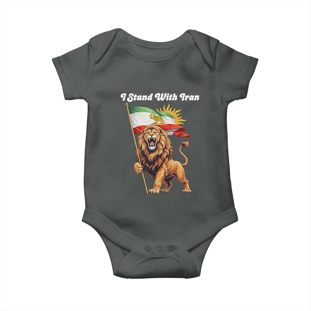 I Stand With Iran Baby Onesie Freedom Lion Patriotic Resistance Gift