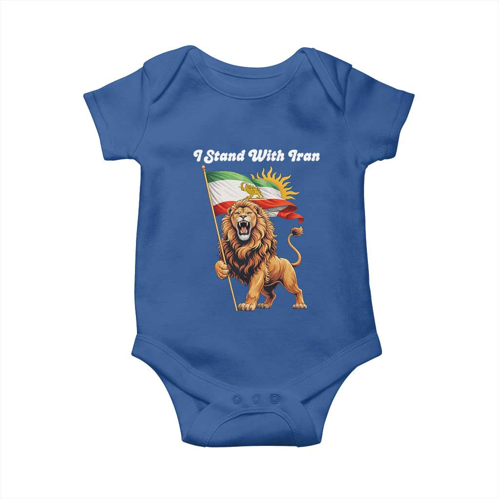 I Stand With Iran Baby Onesie Freedom Lion Patriotic Resistance Gift