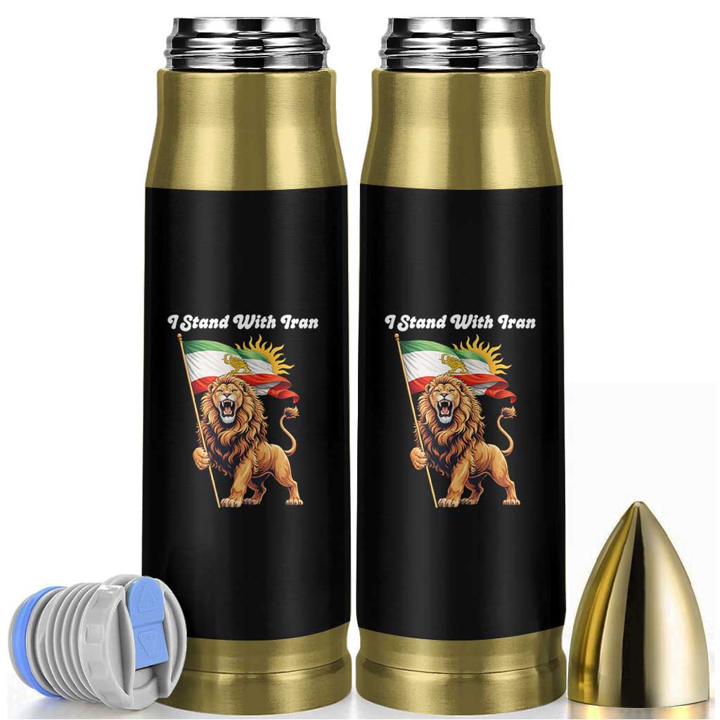I Stand With Iran Bullet Tumbler Freedom Lion Patriotic Resistance Gift