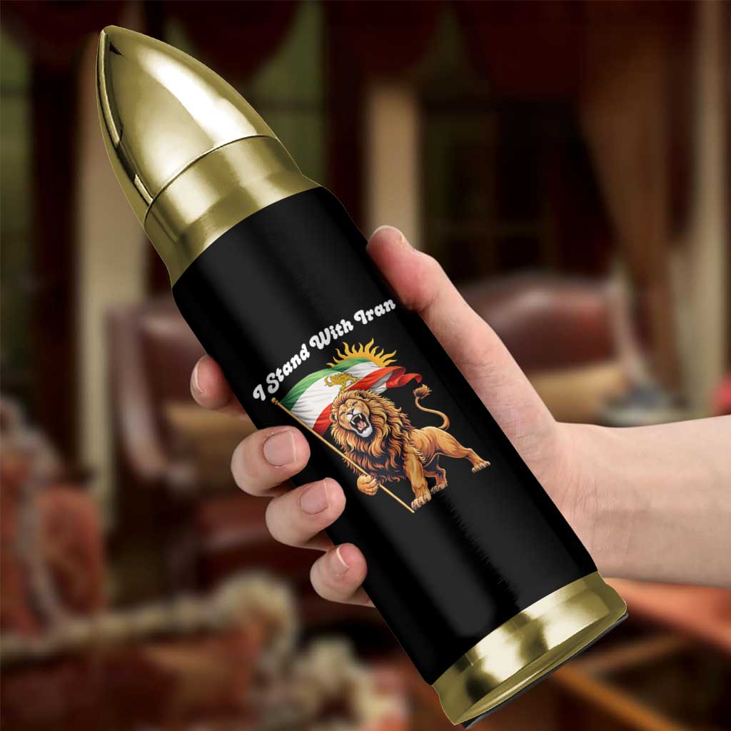 I Stand With Iran Bullet Tumbler Freedom Lion Patriotic Resistance Gift