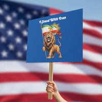 I Stand With Iran Protest Sign Freedom Lion Patriotic Resistance Gift