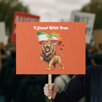 I Stand With Iran Protest Sign Freedom Lion Patriotic Resistance Gift