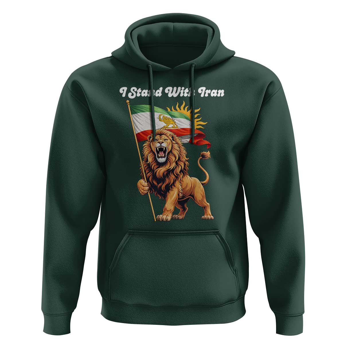 I Stand With Iran Hoodie Freedom Lion Patriotic Resistance Gift