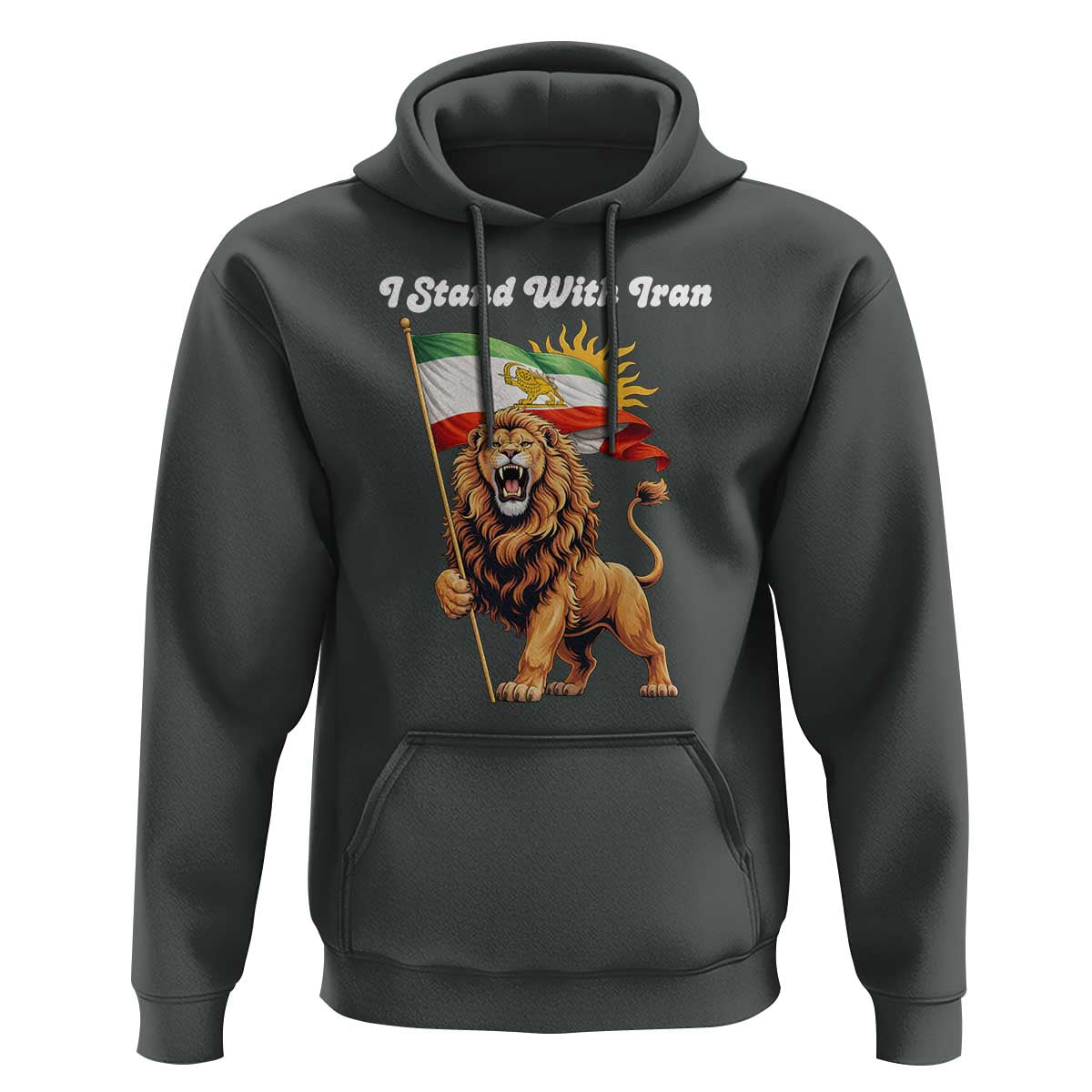I Stand With Iran Hoodie Freedom Lion Patriotic Resistance Gift