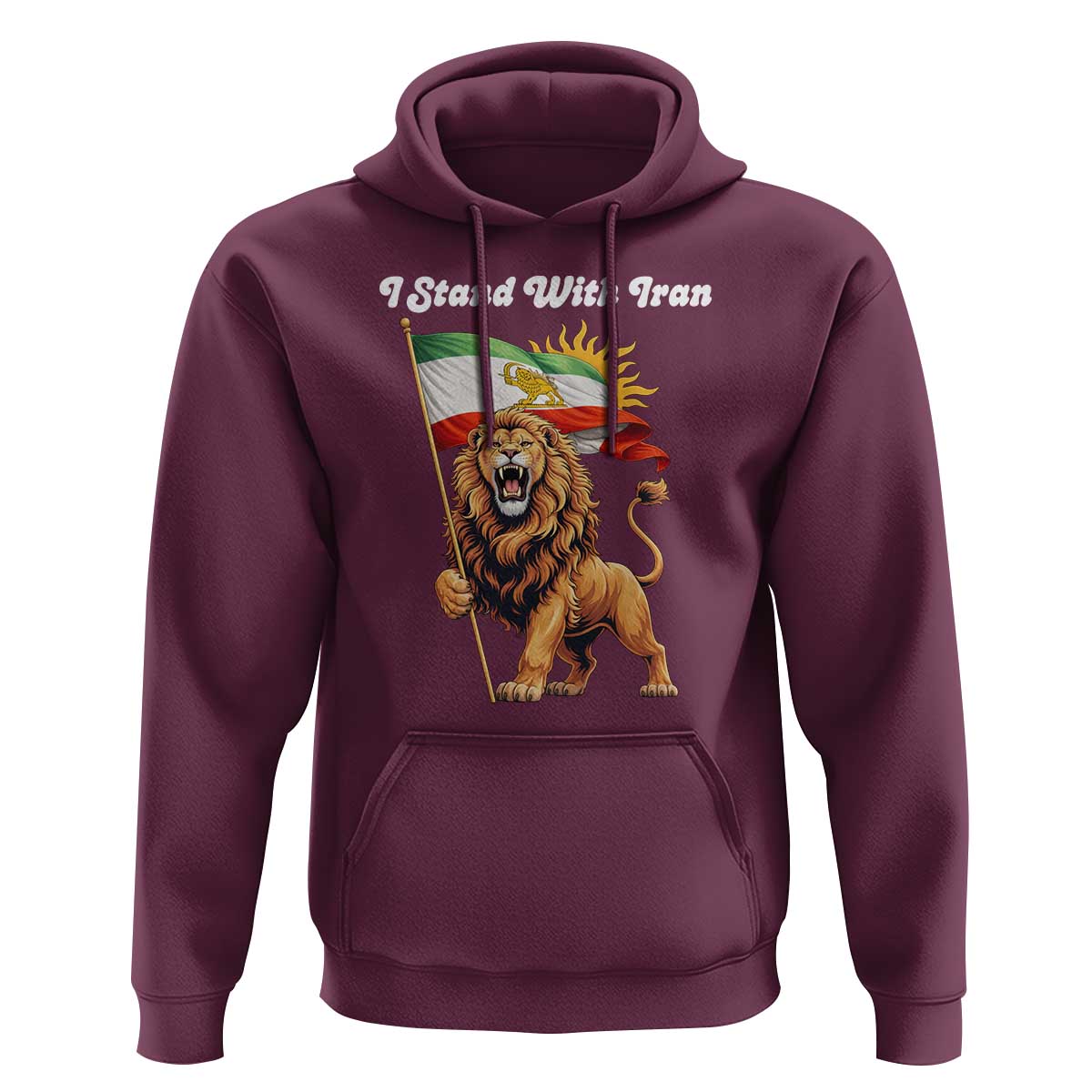 I Stand With Iran Hoodie Freedom Lion Patriotic Resistance Gift