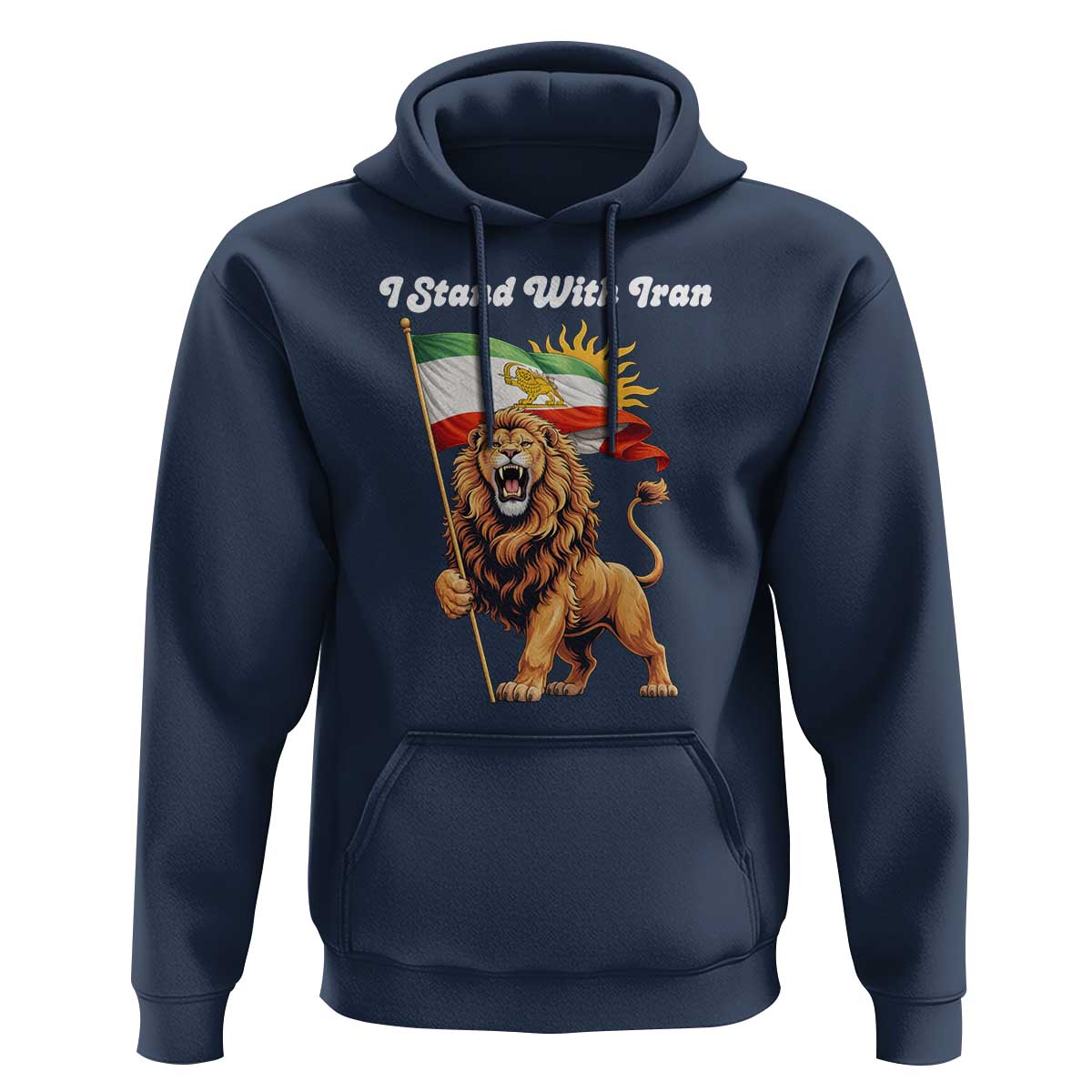 I Stand With Iran Hoodie Freedom Lion Patriotic Resistance Gift