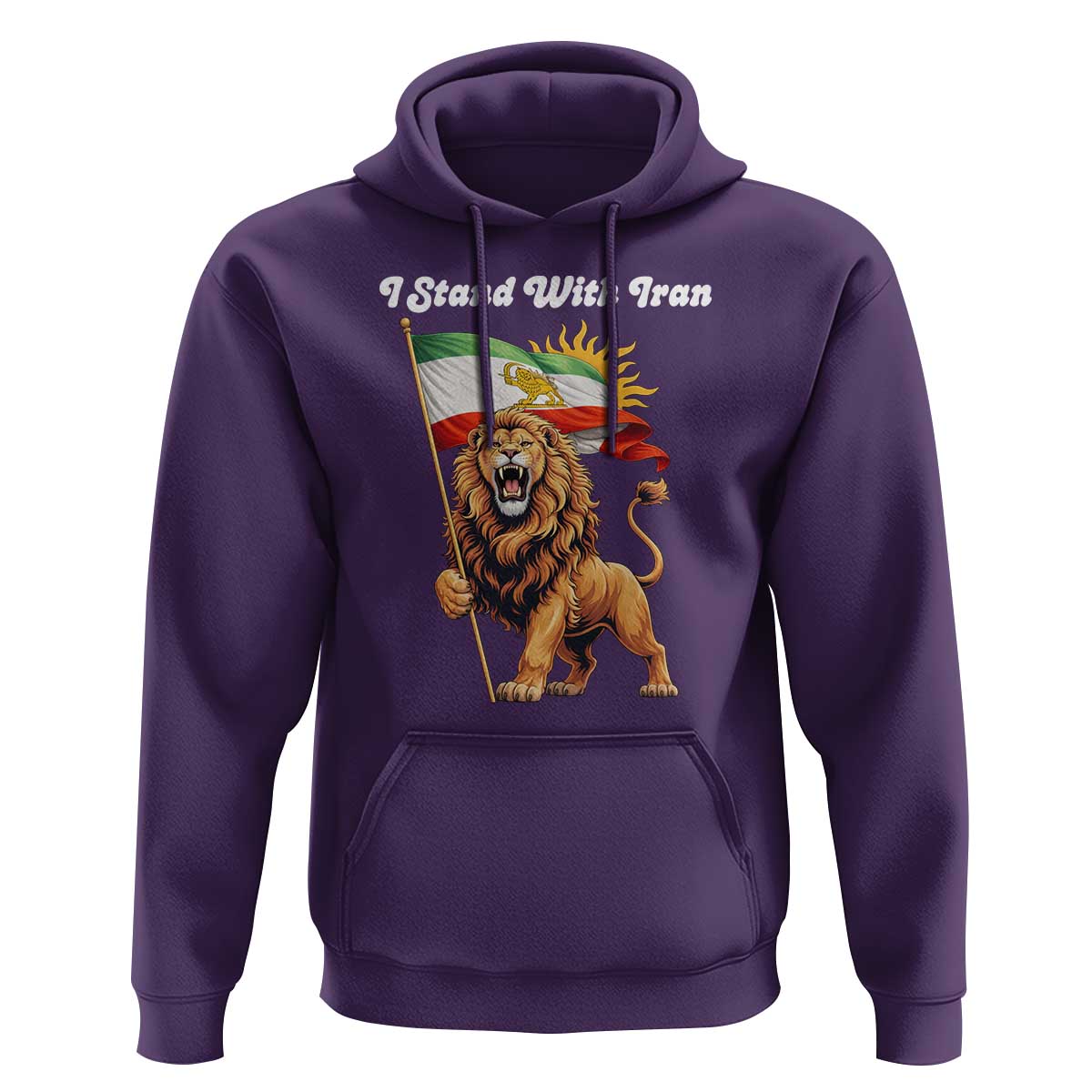I Stand With Iran Hoodie Freedom Lion Patriotic Resistance Gift