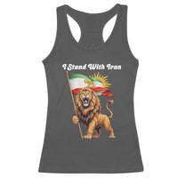 I Stand With Iran Racerback Tank Top Freedom Lion Patriotic Resistance Gift