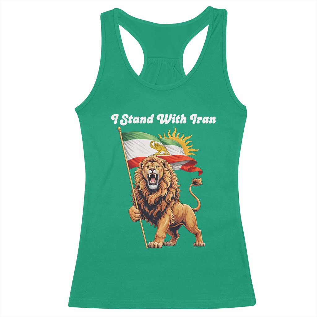 I Stand With Iran Racerback Tank Top Freedom Lion Patriotic Resistance Gift