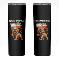 I Stand With Iran Skinny Tumbler Freedom Lion Patriotic Resistance Gift