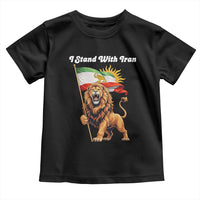 I Stand With Iran Toddler T Shirt Freedom Lion Patriotic Resistance Gift