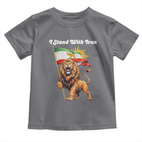 I Stand With Iran Toddler T Shirt Freedom Lion Patriotic Resistance Gift