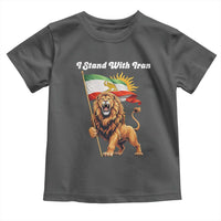 I Stand With Iran Toddler T Shirt Freedom Lion Patriotic Resistance Gift
