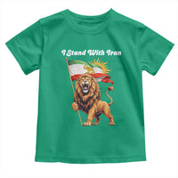 I Stand With Iran Toddler T Shirt Freedom Lion Patriotic Resistance Gift