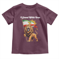 I Stand With Iran Toddler T Shirt Freedom Lion Patriotic Resistance Gift