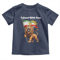 I Stand With Iran Toddler T Shirt Freedom Lion Patriotic Resistance Gift