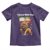 I Stand With Iran Toddler T Shirt Freedom Lion Patriotic Resistance Gift