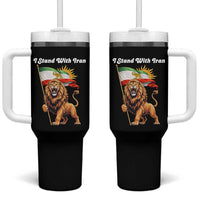 I Stand With Iran Tumbler With Handle Freedom Lion Patriotic Resistance Gift