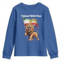 I Stand With Iran Youth Sweatshirt Freedom Lion Patriotic Resistance Gift