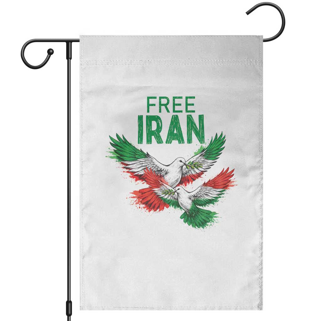 Iranian Flag Peace Doves Garden Flag Free Iran Freedom Statement Gift