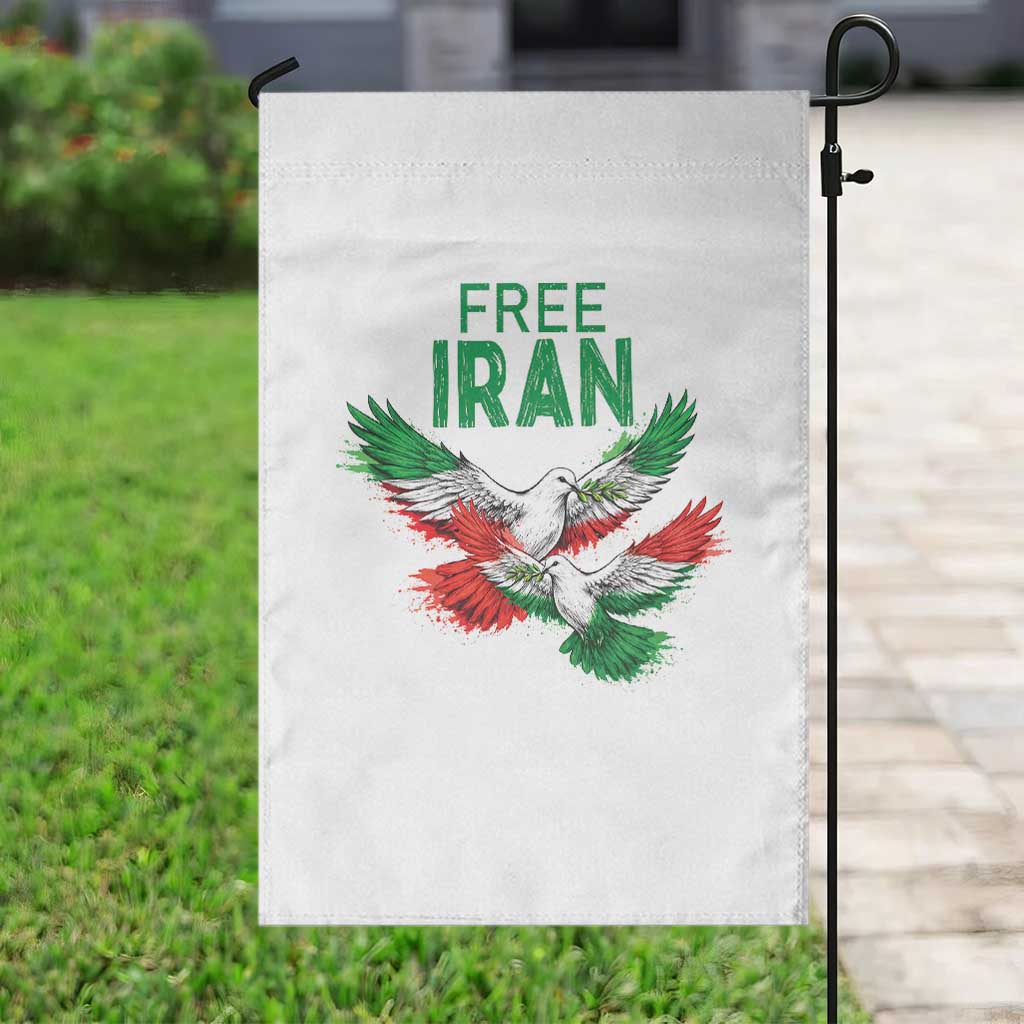 Iranian Flag Peace Doves Garden Flag Free Iran Freedom Statement Gift