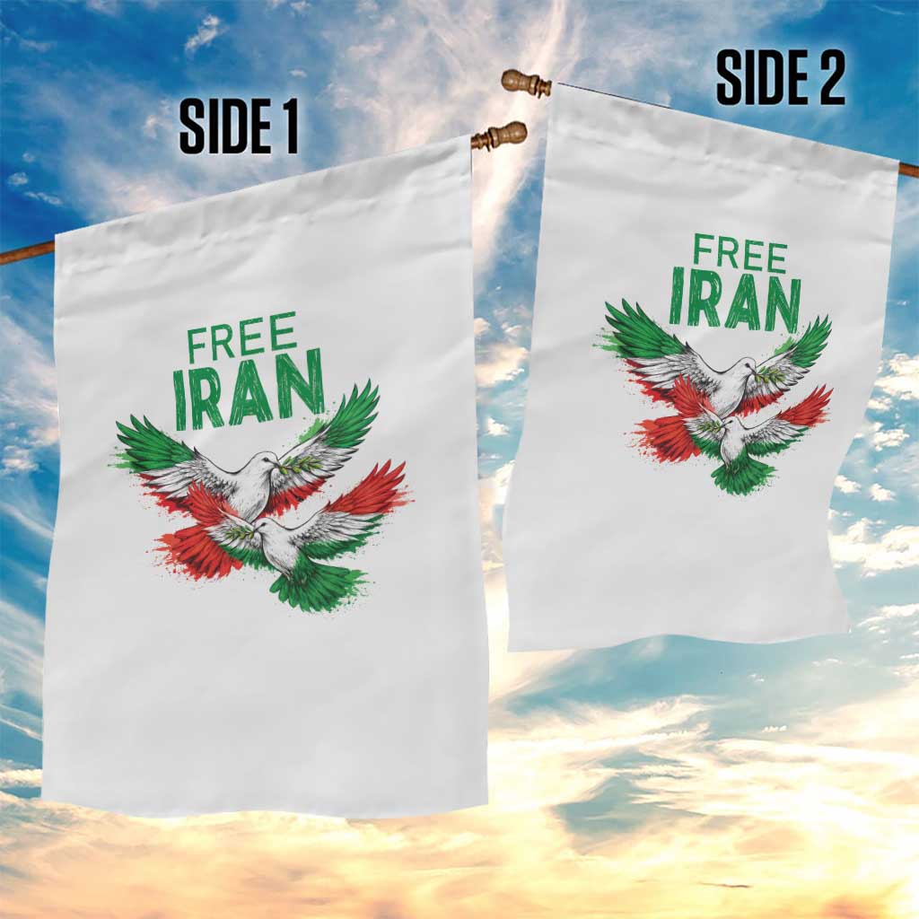 Iranian Flag Peace Doves Garden Flag Free Iran Freedom Statement Gift