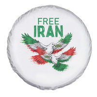 Iranian Flag Peace Doves Spare Tire Cover Free Iran Freedom Statement Gift