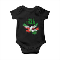 Iranian Flag Peace Doves Baby Onesie Free Iran Freedom Statement Gift