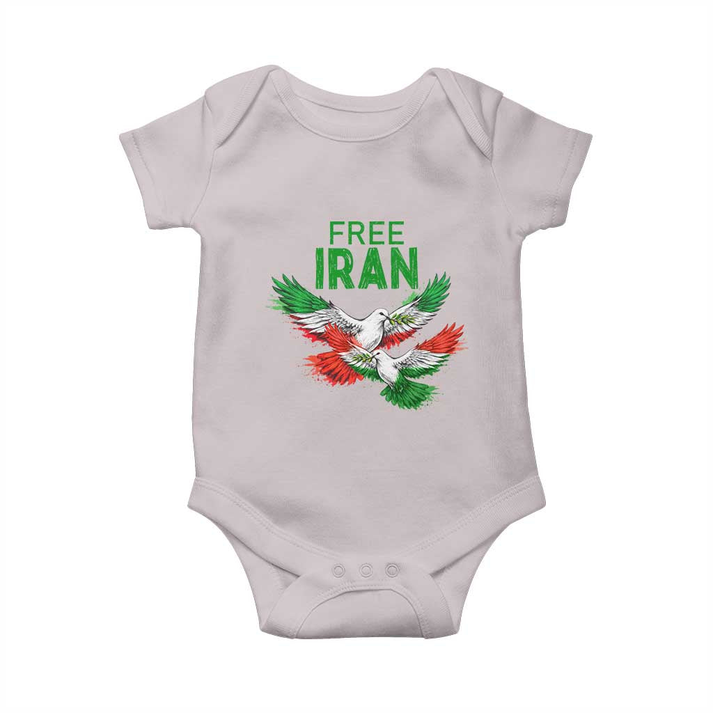 Iranian Flag Peace Doves Baby Onesie Free Iran Freedom Statement Gift