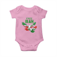 Iranian Flag Peace Doves Baby Onesie Free Iran Freedom Statement Gift