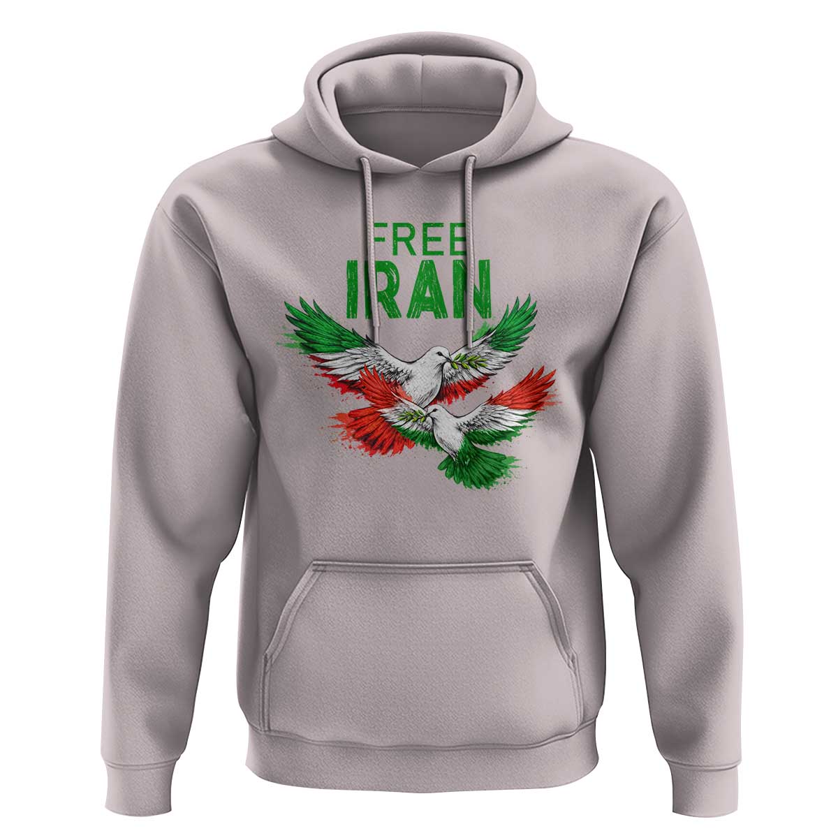 Iranian Flag Peace Doves Hoodie Free Iran Freedom Statement Gift
