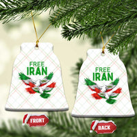 Iranian Flag Peace Doves Ceramic Ornament Free Iran Freedom Statement Gift