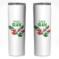 Iranian Flag Peace Doves Skinny Tumbler Free Iran Freedom Statement Gift